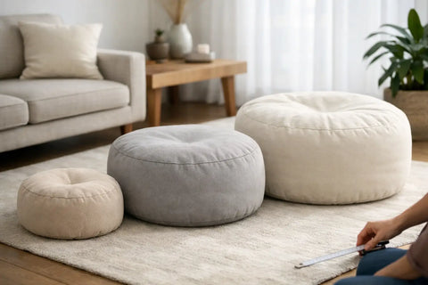 Housse pouf ronde : choisir la bonne taille