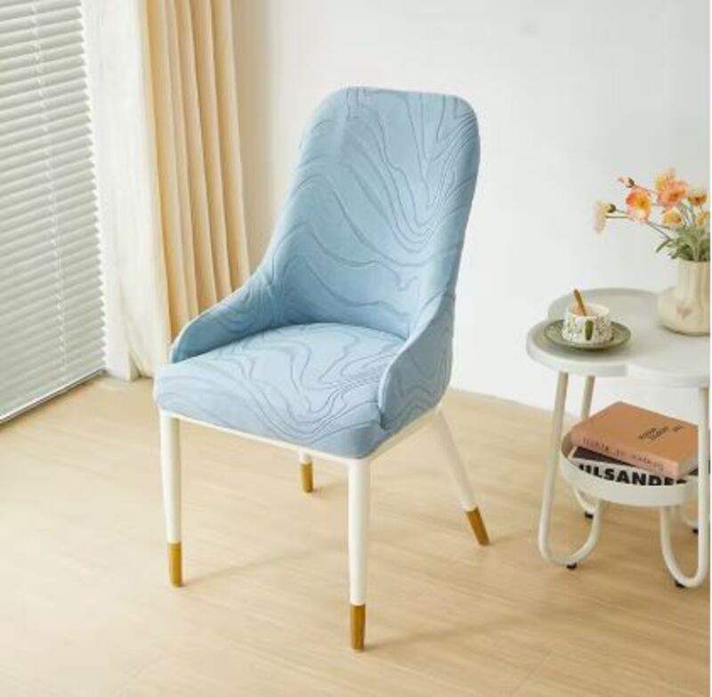 Lot De 2 Housses De Chaise Extensibles Scandinaves Avec Accoudoirs - Velours Lavable Pour Salle à Manger