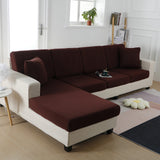 Housse de Coussin Canapé <br> Extensible Marron