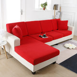 Housse de Coussin Canapé <br> Extensible Rouge