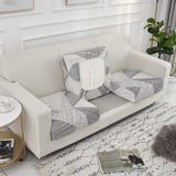 Housse de Coussin Canapé <br> Géométrique Gris