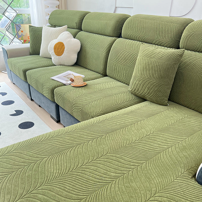 Housse De Coussin De Canapé Extensible - Antidérapante, Lavable - Taille M, Verte - Protection Taches, Poils