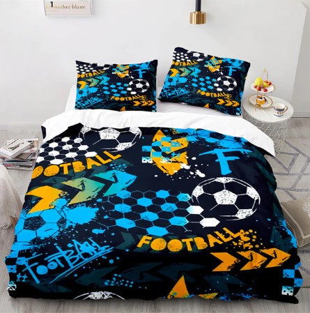 Housse de Couette Foot Bleue | 1001 Housses