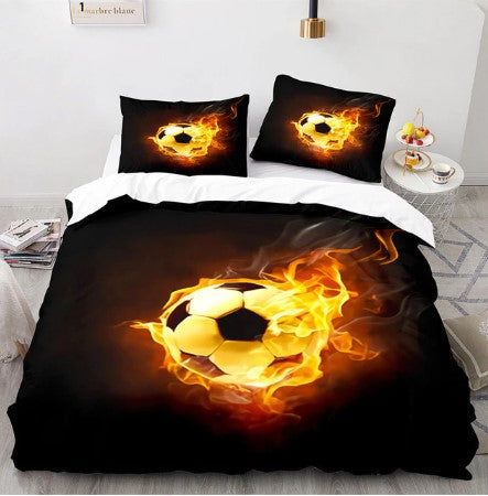 Housse de Couette Foot Noire | 1001 Housses