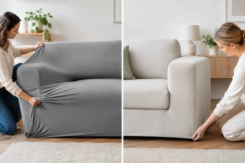 Housse extensible versus ajustée, laquelle choisir ?