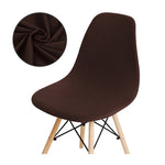 Housse chaise Scandinave <br> Velours Marron Foncé