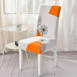 housse de chaise duo chic orange &amp; blanc