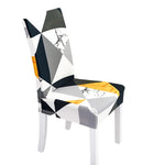 Housse de chaise extensible géométrique