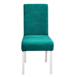 Housse de Chaise Extensible <br> Jacquard Vert Emeraude