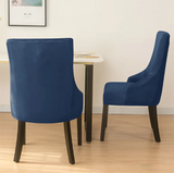 Housse de chaise Inclinée <br> Velours Bleu Marine