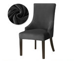 Housse de chaise <br> Inclinée Velours Gris