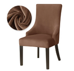 Housse de chaise <br> Inclinée Velours Marron