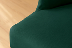 Housse de chaise <br> Inclinée Velours Vert