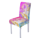 Housse de chaise <br> Marbrée Colorée Rose