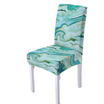 Housse de chaise <br> Marbrée Verte