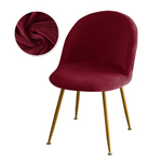 Housse chaise Scandinave <br> Maury Velours Bordeaux