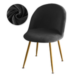 Housse chaise Scandinave <br> Maury Velours Noir