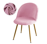 Housse chaise Scandinave <br> Maury Velours Rose