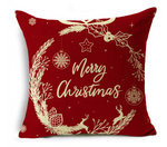 Housse de coussin 40x40 <br> Merry Christmas Rouge