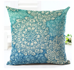 Housse de coussin 40x40 <br> Mandala Bleu