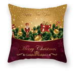 Housse de coussin 45x45 <br> Merry Christmas Bordeaux