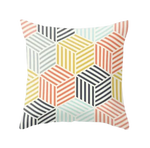 Housse de coussin 45x45 <br> Rayée Colorée