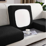 Housse de Coussin Canapé <br> Extensible Noir