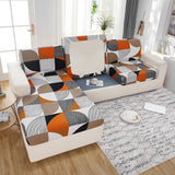 Housse de Coussin de Canapé <br> Géométrique Orange