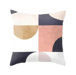 Housse de coussin Géométrique <br> Rose et Bleu Marine