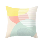 Housse de coussin Géométrique <br> Rose Jaune et Bleu