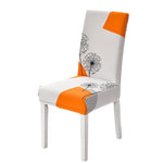 housse de chaise duo chic orange &amp; blanc