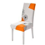 housse de chaise duo chic orange &amp; blanc