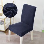 Housse de chaise <br> en Jacquard Bleu Marine