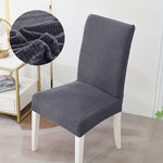 Housse de chaise <br> en Jacquard Grise