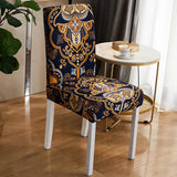Housse de chaise extensible arabesque dorée
