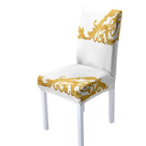 Housse de Chaise Extensible <br> Baroque Blanc et Doré