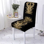 Housse de Chaise Extensible <br> Baroque Noir et Or