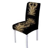 Housse de Chaise Extensible <br> Baroque Noir et Or