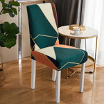 Housse de chaise extensible géométrique chic