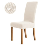 Housse de Chaise Extensible <br> Jacquard Blanc