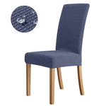 Housse de Chaise Extensible <br> Jacquard Bleu Marine