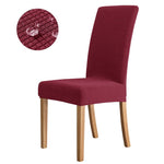 Housse de Chaise Extensible <br> Jacquard Rouge Foncé