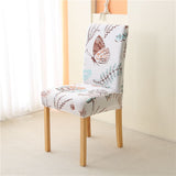 housse de chaise fleurs et papillon