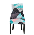 Housse de chaise Inclinée <br> Géométrique Bleu Ciel