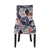Housse de chaise Inclinée <br> Géométrique Bleu Rose