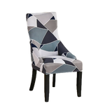 Housse de chaise Inclinée <br> Géométrique Bleu