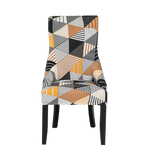Housse de chaise Inclinée <br> Géométrique Orange