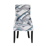 Housse de chaise Inclinée <br> Imprimée Bleu Gris