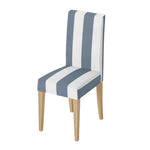 Housse de chaise Rayures Bleu Gris