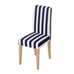 housse de chaise rayures bleu marine